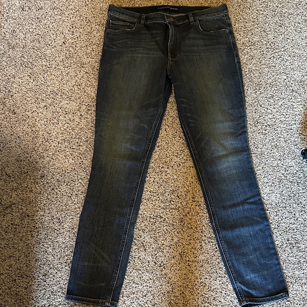Express Dark Wash Skinny Jeans